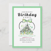 Invitation d'anniversaire 10 ans pour filles du Ch (Devant)
