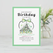 Invitation d'anniversaire 10 ans pour filles du Ch (Debout devant)