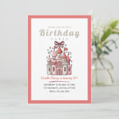 Invitation d'anniversaire 10 ans pour filles du Ch (Debout devant)