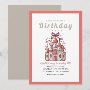 Invitation d'anniversaire 10 ans pour filles du Ch