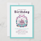 Invitation d'anniversaire 10 ans pour filles du Ch (Devant)