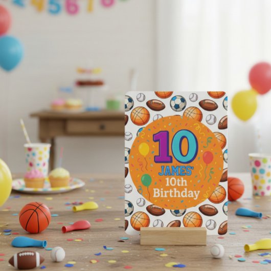 Invitation d'anniversaire 10 ans sur le thème du s