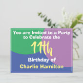 Invitation d'anniversaire 11 ans (Debout devant)
