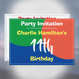 Invitation d'anniversaire 11 ans