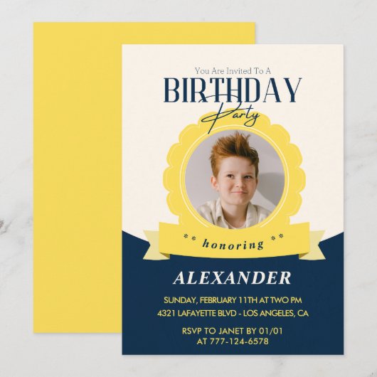 Invitation d'anniversaire 11 ans pour enfants Mode (Devant / Derrière)