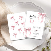 Invitation d'anniversaire 12 ans Coquette Ruban Ro