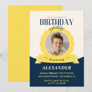 Invitation d'anniversaire 12 ans moderne pour enfa