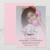 Invitation d'anniversaire 12 ans Photo de fête d'a (Devant / Derrière)