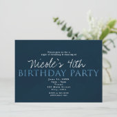 Invitation d'anniversaire 13 ans Bleu 13 (Debout devant)