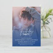 Invitation d'anniversaire 14 ans Fête d'anniversai (Debout devant)