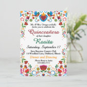 Invitation d'anniversaire 15 ans pour filles mexic (Debout devant)