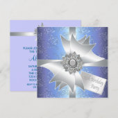 Invitation d'anniversaire 15 ans Purple Blue (Devant / Derrière)