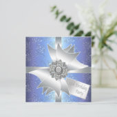 Invitation d'anniversaire 15 ans Purple Blue (Debout devant)