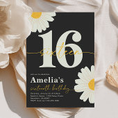 Invitation d'anniversaire 16 ans Daisy Sweet