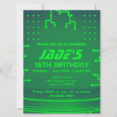 Invitation d'anniversaire 16 ans de jeu Niveau 16  (Dos)