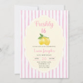 Invitation d'anniversaire 16 ans fraîchement press (Devant)