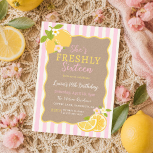 Invitation d'anniversaire 16 ans Freshly Sixteen L