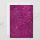 Invitation d'anniversaire 16 ans rose magenta (Dos)