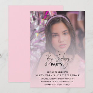 Invitation d'anniversaire 17 ans Photo de fête d'a
