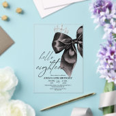 Invitation d'anniversaire 18 ans Black Bow Dix-hui (Insitu (Mariage))
