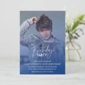 Invitation d'anniversaire 18 ans Fête d'anniversai (Debout devant)