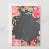 Invitation d'anniversaire 18 ans Fleur Rouge Botan (Dos)