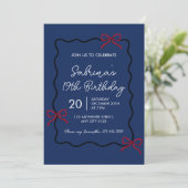 Invitation d'anniversaire 19 ans Coquette Moderne  (Debout devant)