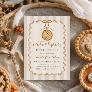 Invitation d'anniversaire 1 an Automne Une Petite
