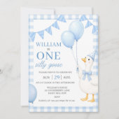 Invitation d'anniversaire 1 an de One Silly Goose (Devant)