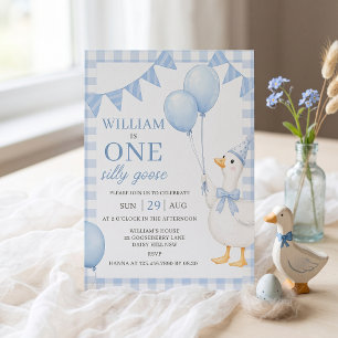 Invitation d'anniversaire 1 an de One Silly Goose