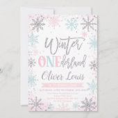 Invitation d'anniversaire 1 an Fille de ONEderland (Devant)