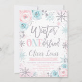 Invitation d'anniversaire 1 an Fille de ONEderland (Devant)