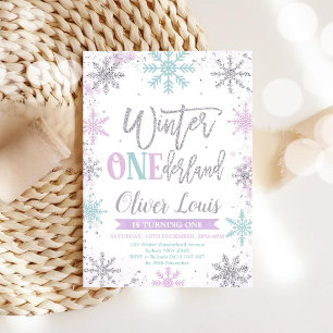 Invitation d'anniversaire 1 an Fille de ONEderland