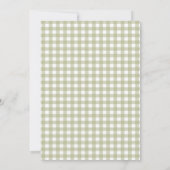 Invitation d'anniversaire 1 an Gingham One Silly G (Dos)