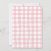Invitation d'anniversaire 1 an Gingham Red Ladybug (Dos)
