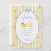 Invitation d'anniversaire 1 an Lemon Our Main Sque (Devant)