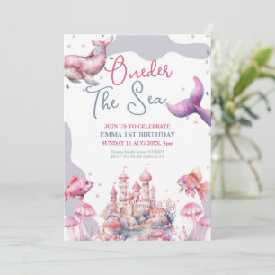 Invitation d'anniversaire 1 an One-der sea