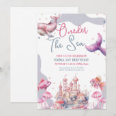 Invitation d'anniversaire 1 an One-der sea (Devant / Derrière)