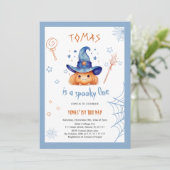 Invitation d'anniversaire 1 an pour garçon Hallowe (Debout devant)