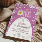 Invitation d'anniversaire 1 an Purple Wild One Dai