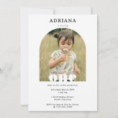 Invitation d'anniversaire 1er Un Photo Boy Girl (Devant)