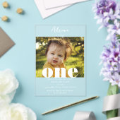 Invitation d'anniversaire 1er Un script photo (Insitu (Mariage))