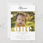 Invitation d'anniversaire 1er Un script photo (Devant)