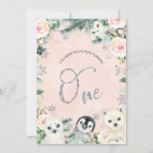 Invitation d'anniversaire 1ère année Animaux de l' (Dos)