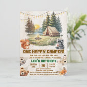 Invitation d'anniversaire 1ère année Camping Anima (Debout devant)
