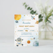 Invitation d'anniversaire 1ère année Espace Garçon (Debout devant)
