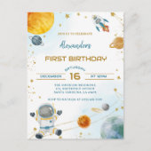Invitation d'anniversaire 1ère année Espace Garçon (Devant)