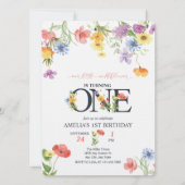 Invitation d'anniversaire 1ère année Fille | Invit (Devant)