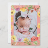 Invitation d'anniversaire 1ère année Fille | Invit (Dos)