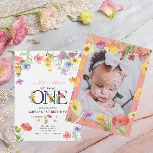Invitation d'anniversaire 1ère année Fille | Invit